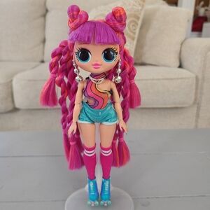 MGA LOL Surprise OMG Roller Chick Fashion Doll Long Pink Hair